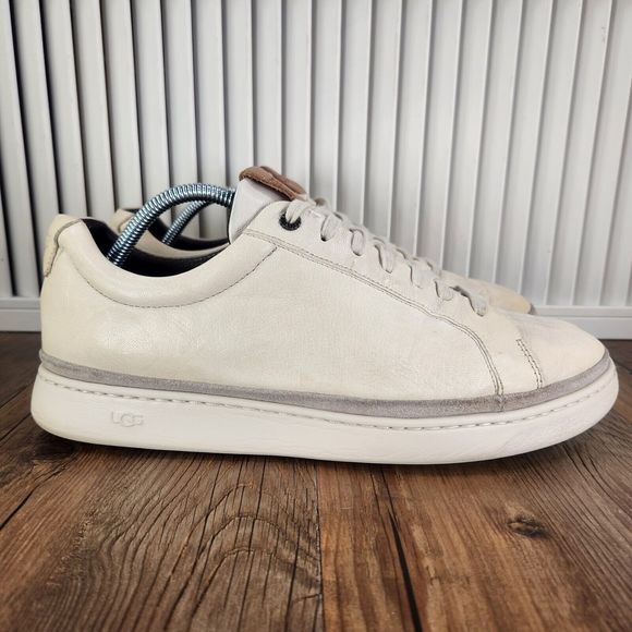 UGG Other - UGG Cali Low Mens Sz 11 White Trainer Full Grain Leather Sneakers Shoes 1094654